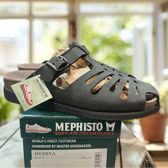 MEPHISTO Hedina Women's Leather Perforated Molded Cork Footbed Mule Sandal EU 41 - Picture 13 of 16